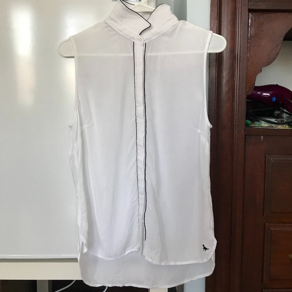 Jack Wills black and white sleeveless shirt